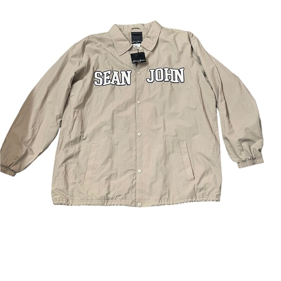Sean John Men's Spell Out Khaki Tan
Military Button Jacket - Size XL - Picture 4 of 15